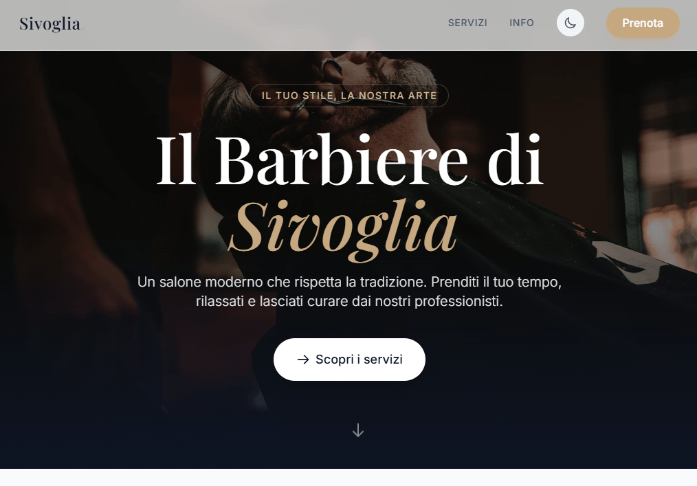 Anteprima mini-sito demo